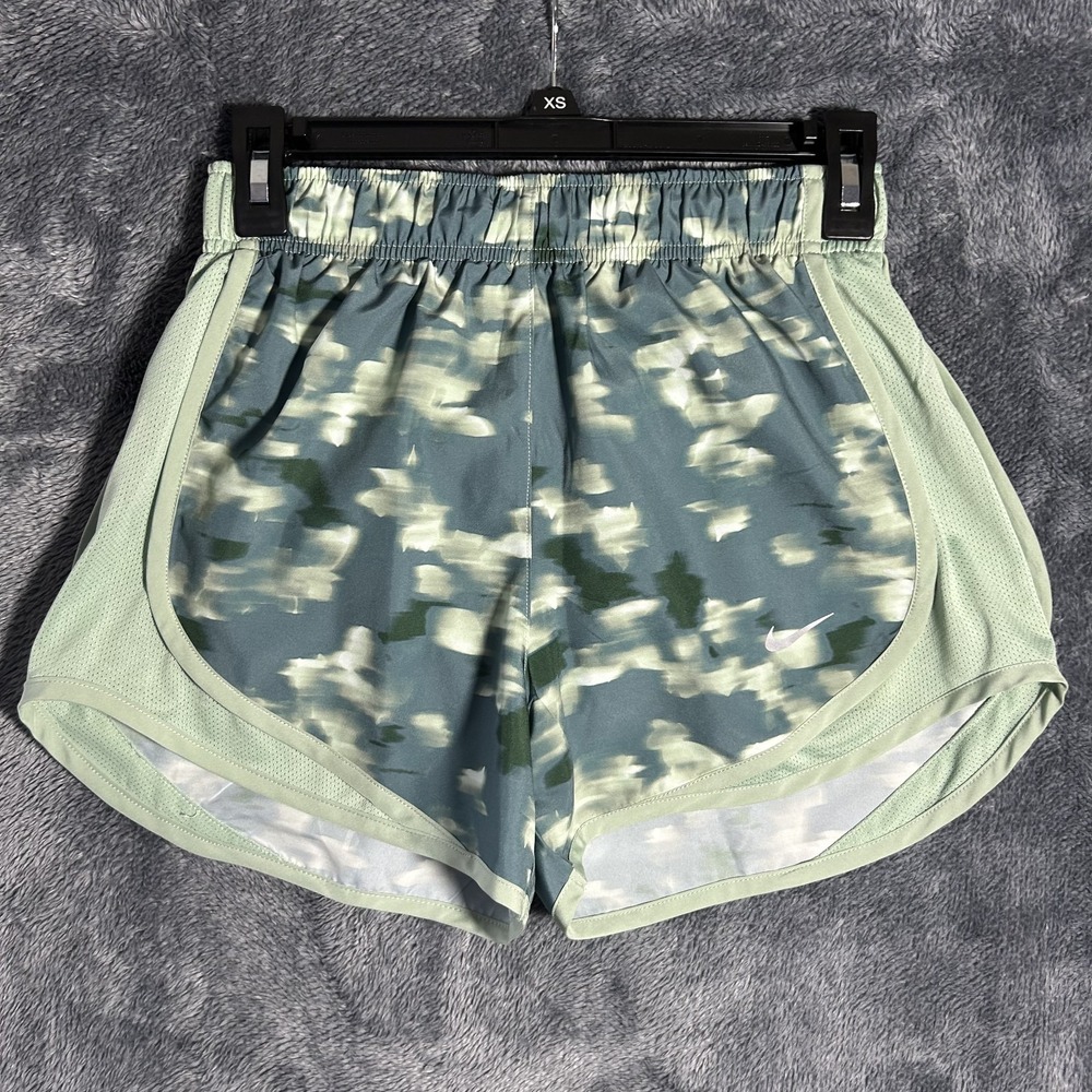 Nike Womens Size XS Green Tempo Mid Rise 3" Brief Lined Athletic Shorts